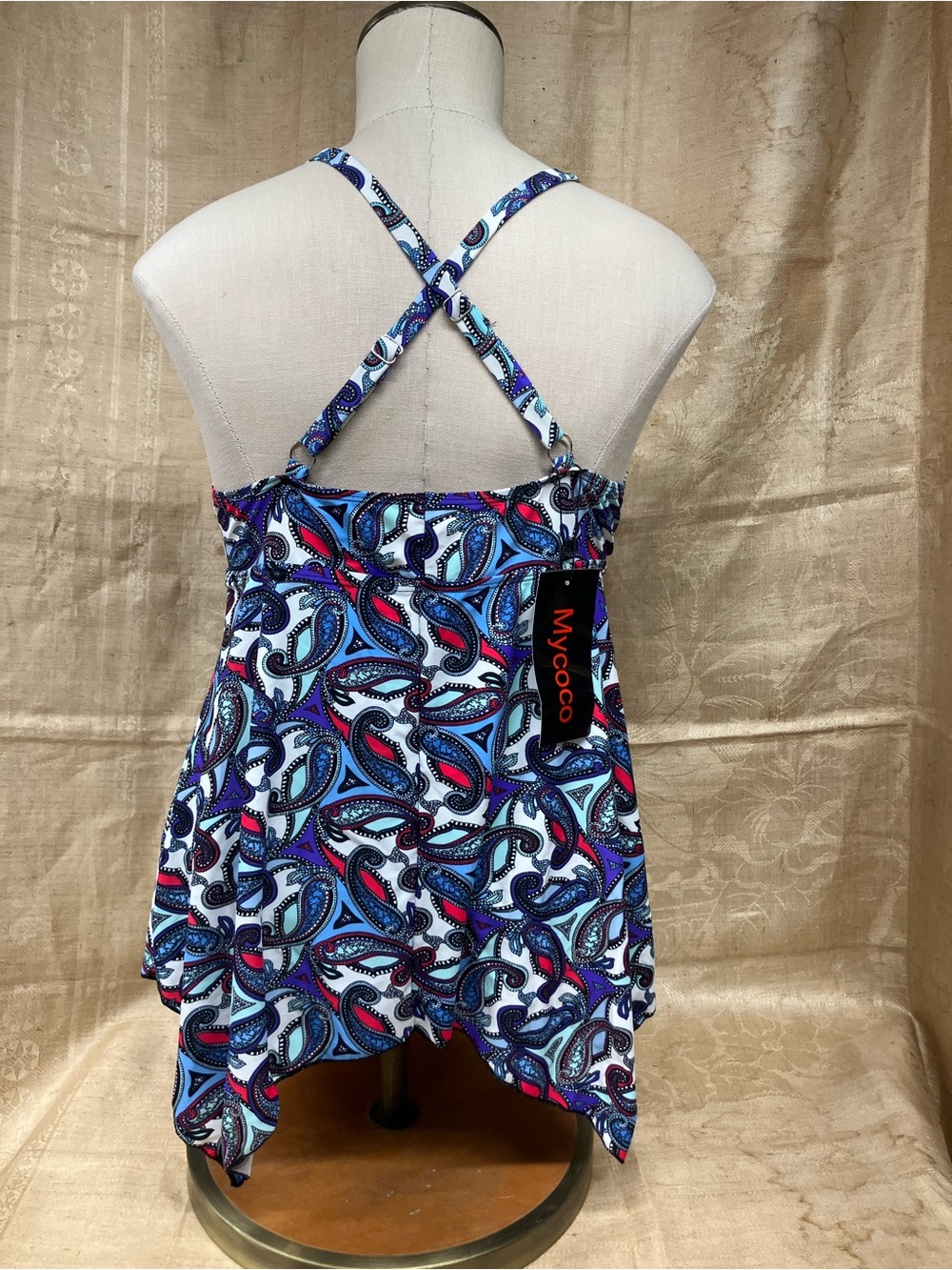 Tankini Swimsuit (TOP ONLY!!!) with Crisscross Straps - Picture 4 of 7